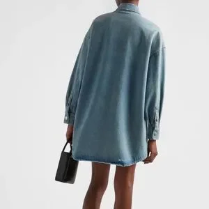 Prada | Dresses | Prada Denim Jean Shirt Dress | Poshmark